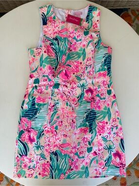 Lilly Pulitzer Mila Stretch Shift Dress, Via Floral, Size 12